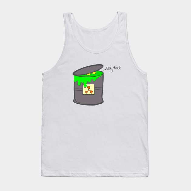 Stay Toxic Green Slime Monster Tank Top by ROLLIE MC SCROLLIE